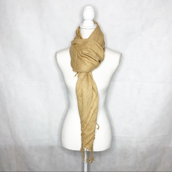 APT 9 Camel Scarf/Wrap with Fringes - Picture 7 of 10